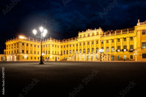 Photo: Schönbrunn Palace at Night - Vienna, Austria Schönbrunn Palace at Night - Vienna, Austria