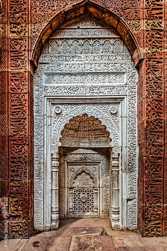 Photo: Decorated wall in Qutub complex. Delhi, India Decorated wall in Qutub complex. Delhi, India