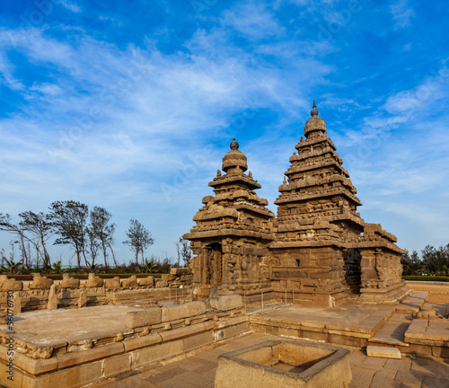 Photo: Shore temple - World heritage site in Mahabalipuram, Tamil Nad Shore temple - World heritage site in Mahabalipuram, Tamil Nad