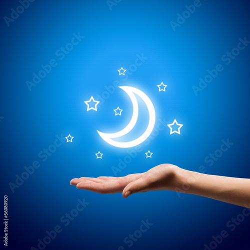 Photo: Moon in hands Moon in hands
