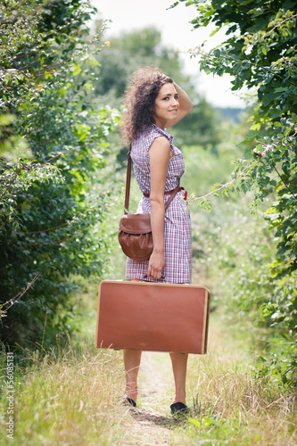 Photo: Beautiful young woman about to leave Beautiful young woman about to leave