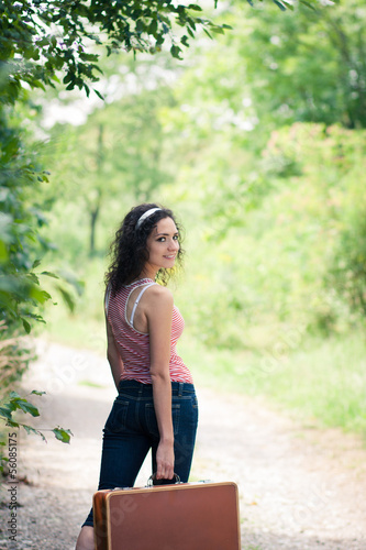 Photo: Beautiful young woman about to leave Beautiful young woman about to leave