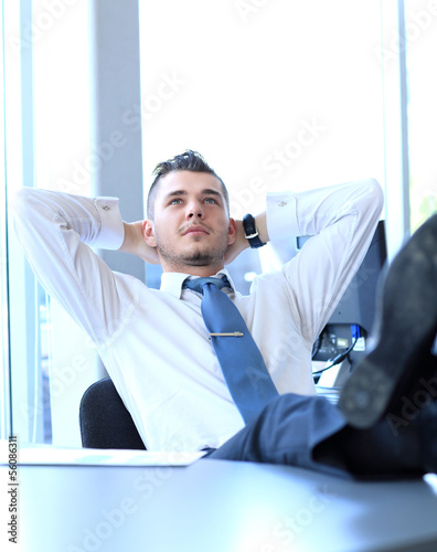 Photo: business man relaxing business man relaxing