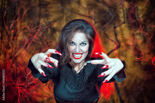 Photo: Angry halloween witch Angry halloween witch