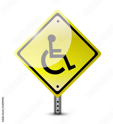 Illustration: handicap road sign illustration design handicap road sign illustration design