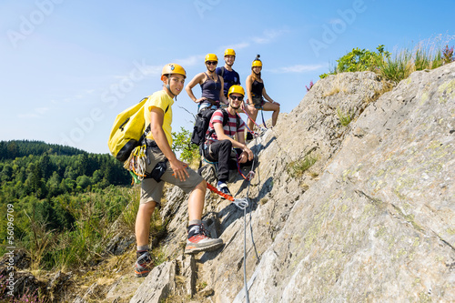 Photo: Group Of Climbers On Rock Group Of Climbers On Rock