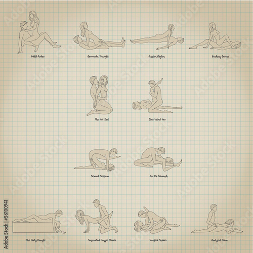 Vector: Make Love Position Doodle Make Love Position Doodle