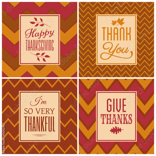 Vector: Thanksgiving Cards Collection Thanksgiving Cards Collection