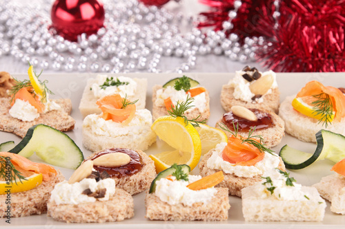 Photo: assortment of canape,toast assortment of canape,toast