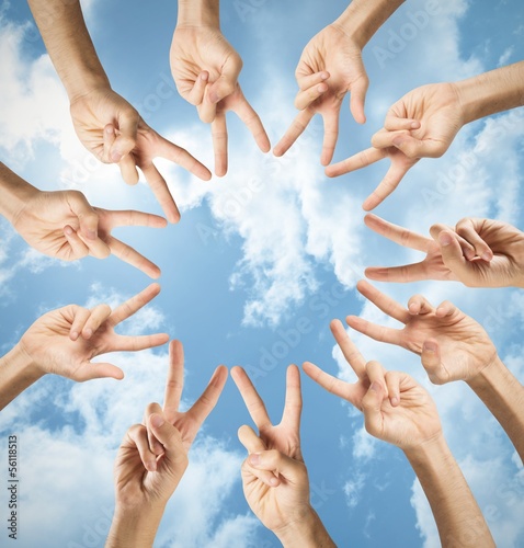 Photo: Team and Social network concept Team and Social network concept