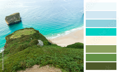 Photo: Coast landscape color coded Coast landscape color coded