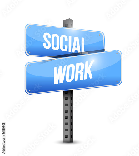 Illustration: social work road sign illustration design social work road sign illustration design