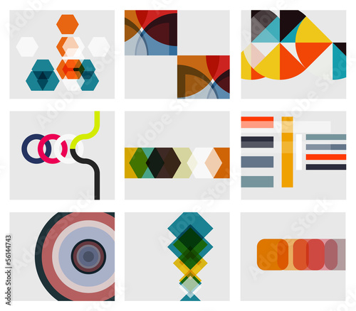 Vector: Modern abstract geometrical background templates Modern abstract geometrical background templates