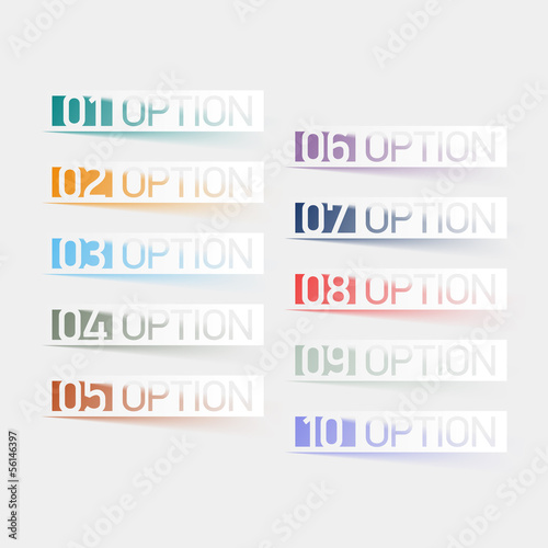Vector: Infographics number options template Infographics number options template
