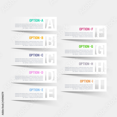 Vector: Abstract infographics letter options template Abstract infographics letter options template