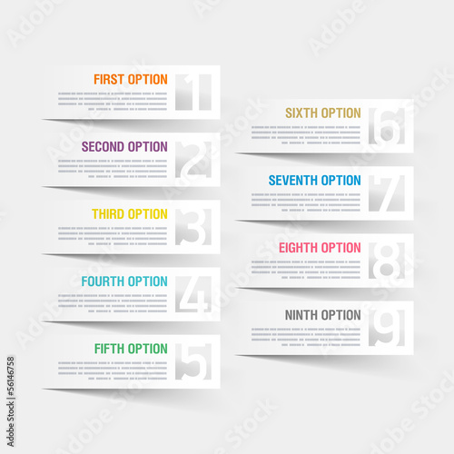 Vector: Abstract infographics number options template Abstract infographics number options template