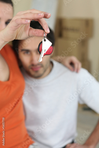 Photo: Woman dangling keys Woman dangling keys