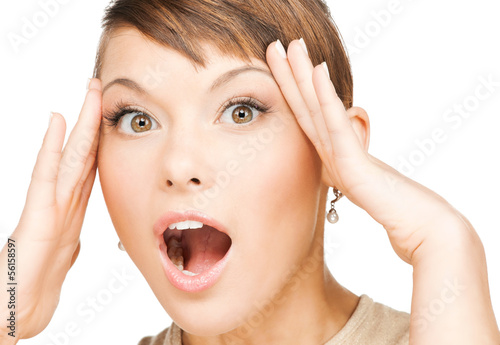 Photo: excited face of woman excited face of woman