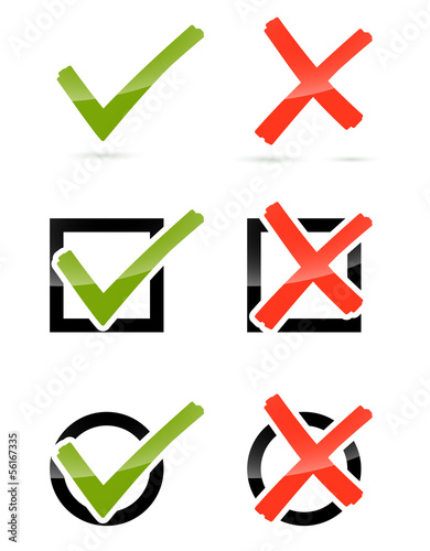 Vector: Set Kreuz und Haken Set Kreuz und Haken