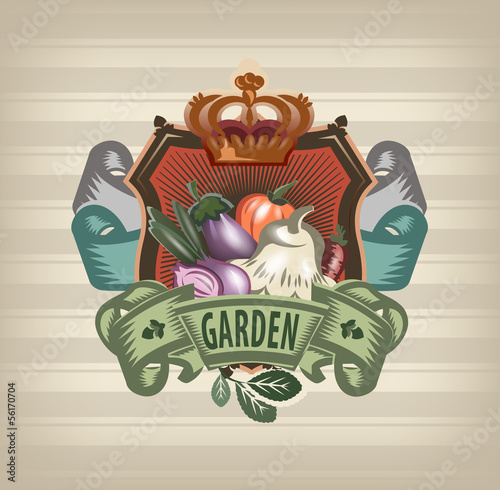 Vector: Vegetable garden Vegetable garden