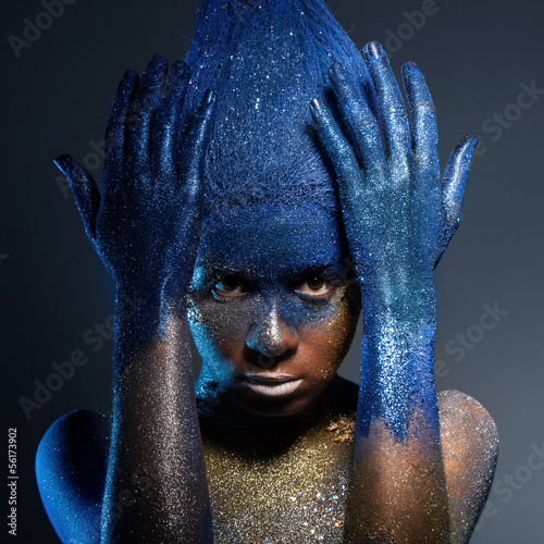 Photo: Beautiful woman with bodyart Beautiful woman with bodyart