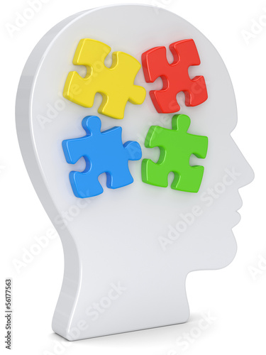 Illustration: kopf puzzle lösung kopf puzzle lösung