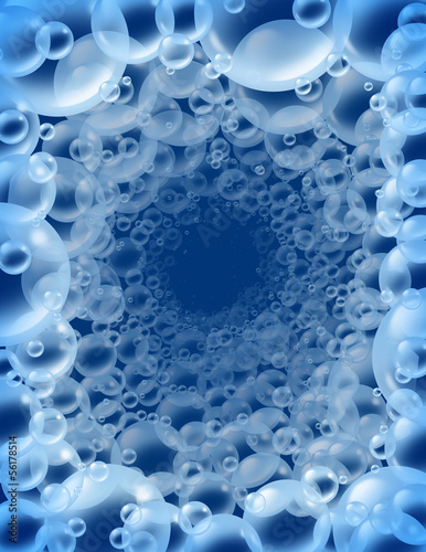 Illustration: Blue Bubbles Background Blue Bubbles Background