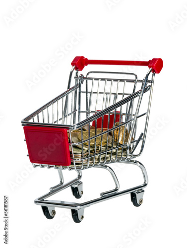 Photo: Shopping Cart with money Shopping Cart with money