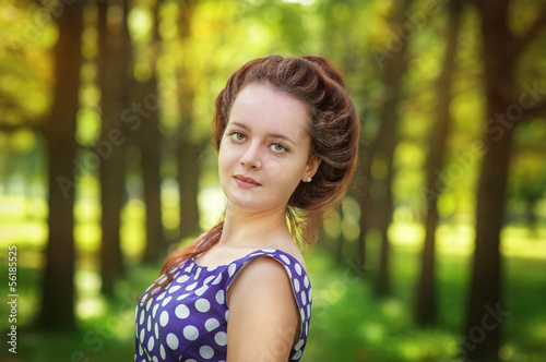 Photo: Beautiful young woman outdoor Beautiful young woman outdoor