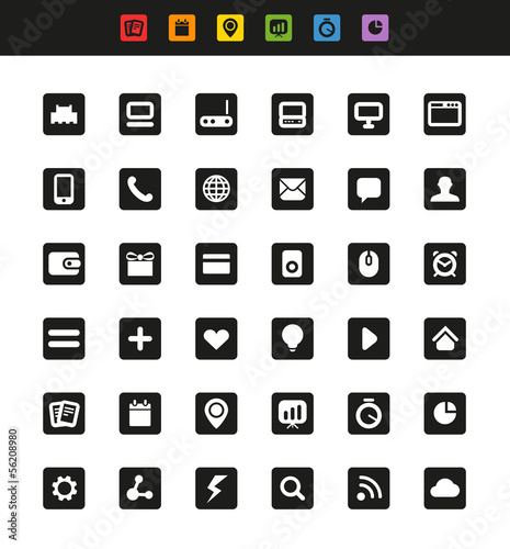 Vector: Simple web navigation pictograms collection Simple web navigation pictograms collection