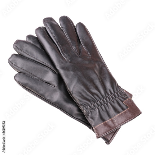 Photo: Leather Gloves Isolated Leather Gloves Isolated