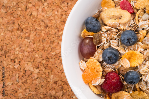 Photo: Background of muesli with space for text Background of muesli with space for text