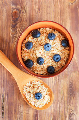 Photo: Oat flakes with blueberry Oat flakes with blueberry