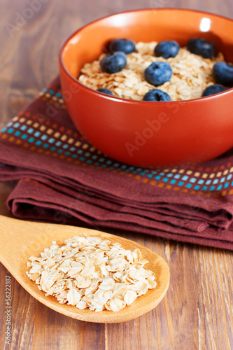 Photo: Oat flakes with blueberry Oat flakes with blueberry