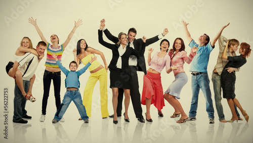 Photo: Group of happy people. Group of happy people.
