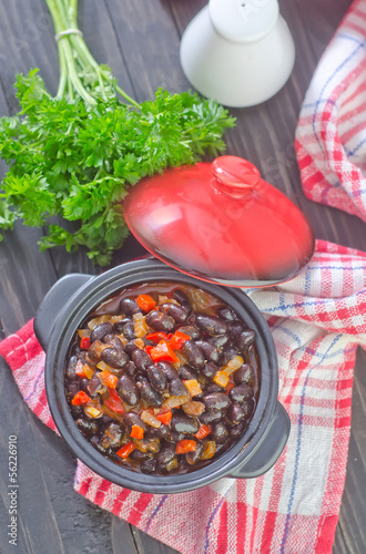 Photo: black beans with chili black beans with chili