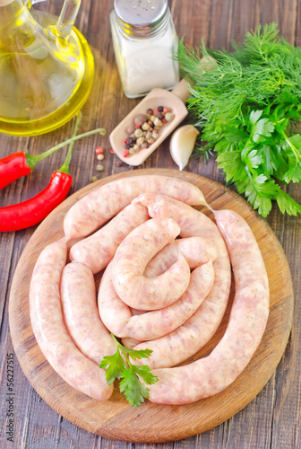 Photo: raw sausages raw sausages