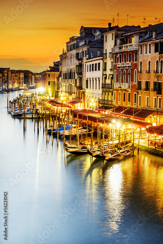 Photo: Grand Canal at night, Venice Grand Canal at night, Venice