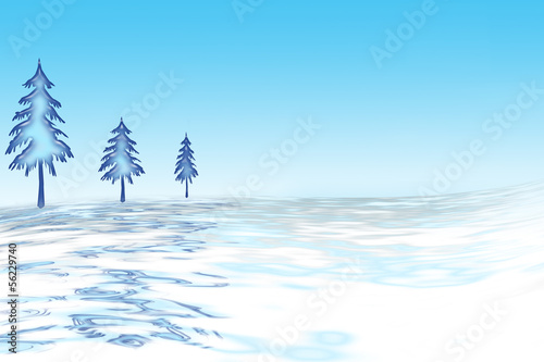 Illustration: Winterlandschaft Winterlandschaft