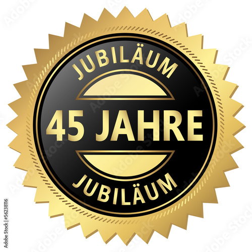 Vector: Jubiläum Button - 45 Jahre Jubiläum Button - 45 Jahre