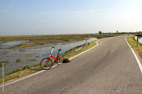 Photo: trekking bike for a ride in the middle of the Venetian Lagoon ne trekking bike for a ride in the middle of the Venetian Lagoon ne