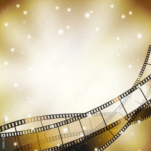 Vector: background with retro filmstrip and stars background with retro filmstrip and stars
