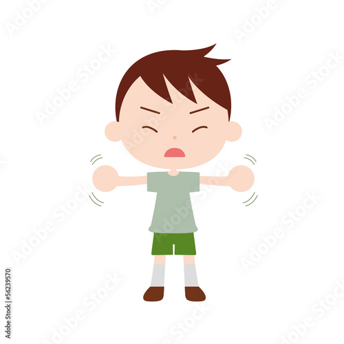 Illustration: 男の子 暴れる 男の子 暴れる