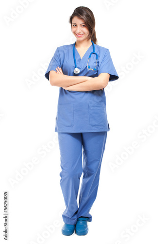 Photo: Nurse isolated on white Nurse isolated on white
