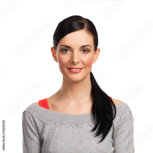 Photo: Portrait of young beautiful woman Portrait of young beautiful woman