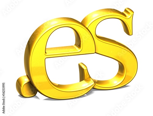 Illustration: 3D Internet Domain on white background 3D Internet Domain on white background