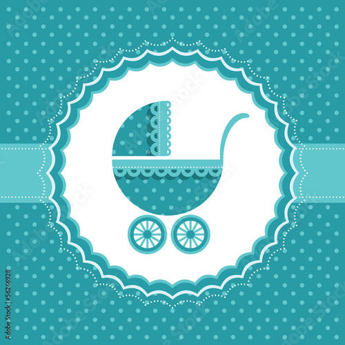 Vector: Baby announcement card. Vector illustration. Baby announcement card. Vector illustration.