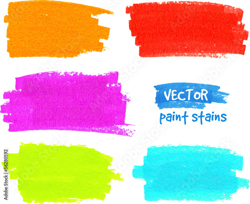 Vector: Colorful rainbow paintbrush vector strokes Colorful rainbow paintbrush vector strokes