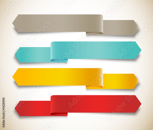 Vector: Set of ribbons Set of ribbons