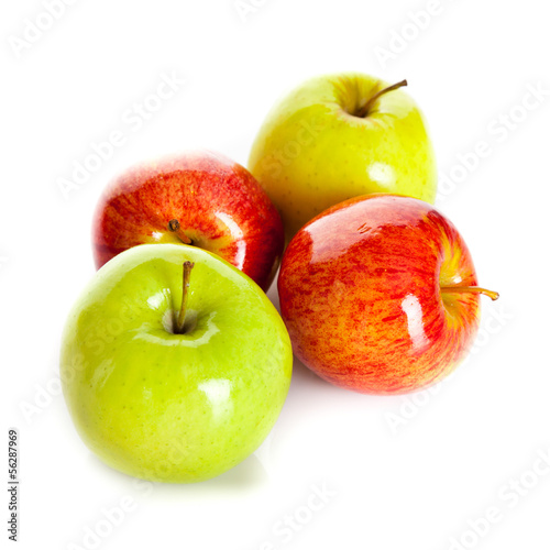 Photo: apples isolated on white background apples isolated on white background